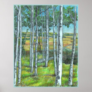 Alberta Foothills Art Landscape Print Poster