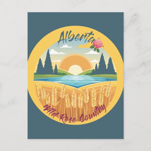 Alberta: Land van het Wilde Roos Briefkaart (Voorkant)
