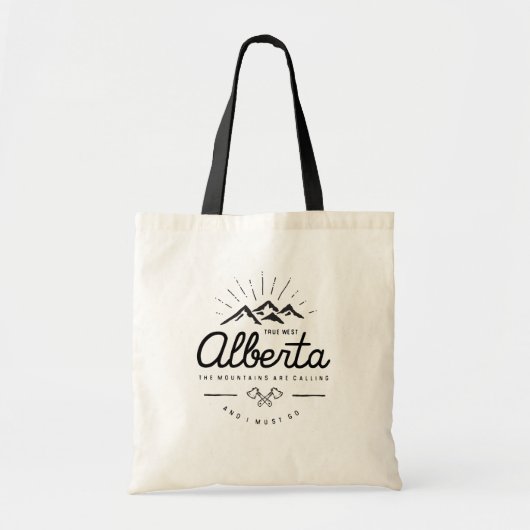 Alberta Mountains noemen me Monotone Tote Bag (Voorkant)