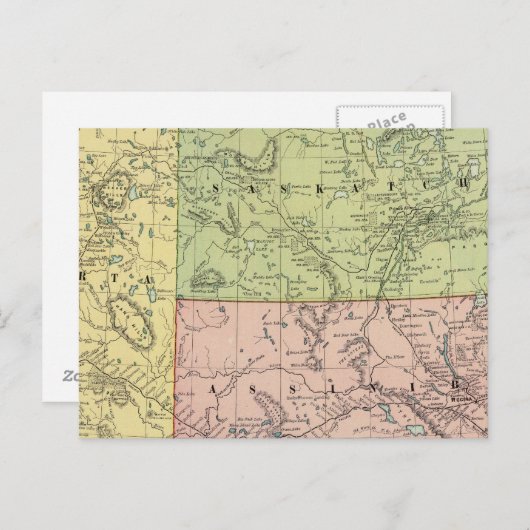 Alberta, Saskatchewan Briefkaart (Voorkant / Achterkant)