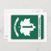 Alberta, Trans-Canada Highway Sign Briefkaart (Voorkant / Achterkant)
