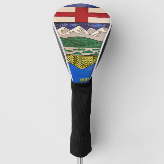 Alberta Vlag Schilderen Golfheadcover (Voorkant)