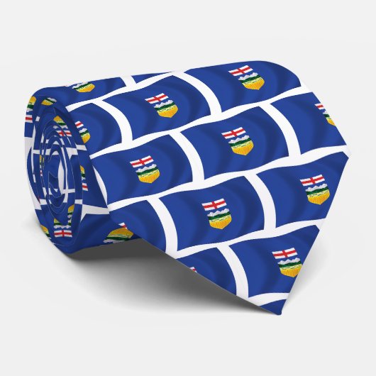 Alberta Vlag Stropdas (Opgerold)