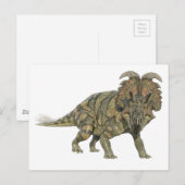 Albertaceratops Dinosaur die naar het front kijkt Briefkaart (Voorkant / Achterkant)