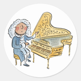 Alberti Bass Barok Harpsichord Ronde Sticker