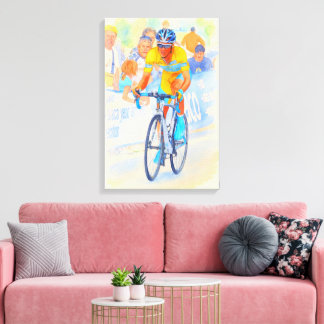 Alberto Contador Top van de Navacerrada-pas 2008  Canvas Afdruk