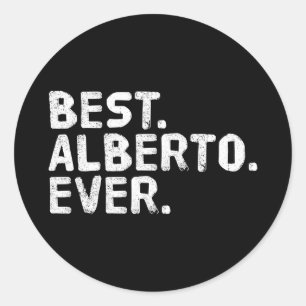 Alberto shirt grappig mannen vader cadeau idee ronde sticker