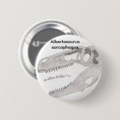 Albertosaurus sarcophagus ronde button 5,7 cm (Voorkant /achterkant)