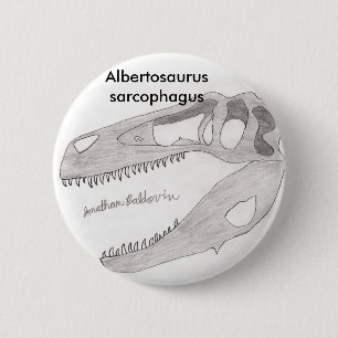 Albertosaurus sarcophagus ronde button 5,7 cm