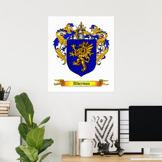 Albertson Coat of Arms Poster (Thuiskantoor)