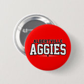 Albertville High School; Aggies Ronde Button 5,7 Cm (Voorkant /achterkant)