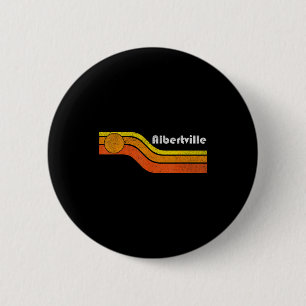 Albertville - Vintage Mannen Vrouwen 70s 80s Grafi Ronde Button 5,7 Cm