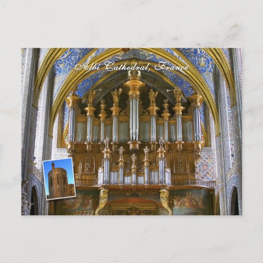 Albi Cathedraal Orgels Briefkaart (Voorkant)