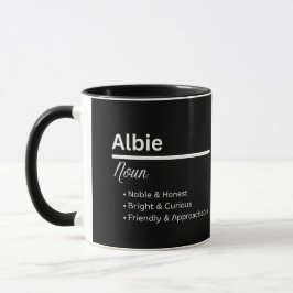 Albie Boy Name Definition Personalized Mug Mok