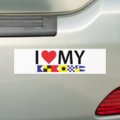Albin 25 Ik hou van auto- of bootbumpersticker Bumpersticker (Op auto)