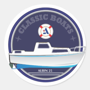 Albin 25 - ronde, glanzende stickers
