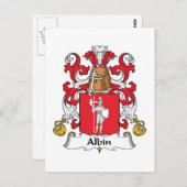 Albin Family Crest Briefkaart (Voorkant / Achterkant)