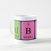 Albina nom de table périodique mug (Devant gauche)