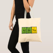 Albina periodieke lijstnaam canvas tas (Voorkant (product))
