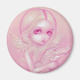"Albino Alligator Angel" Magnet Magneet