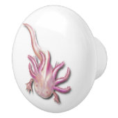 Albino Axolotl "Walking Fish" Art Keramische Knop (Rechts)