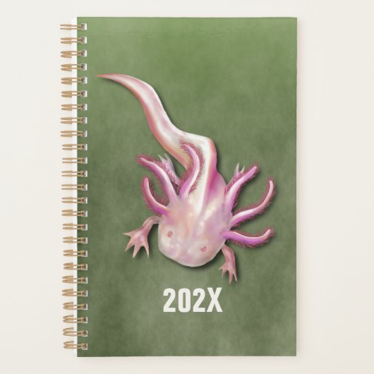 Albino Axolotl "Walking Fish" Planner (Voorkant)