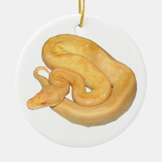 Albino Champagne Keramisch Ornament (Voorkant)