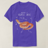 Albino Hognose Snake Anatomie T-shirt (Design voorkant)