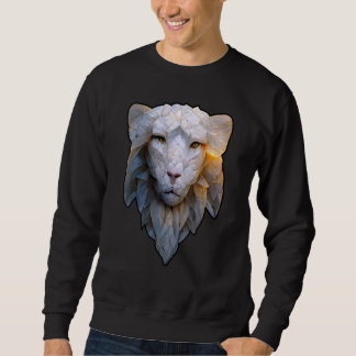 Albino Lion Vector of Stoic Ethereal Leo with Feat Trui