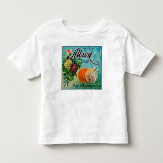 Albion Brand Citrus Crate Label Kinder Shirts (Voorkant)