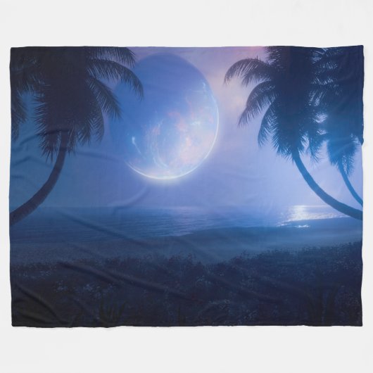 Albireo (sterrenlicht) fleece deken (Voorkant (Horizontaal))