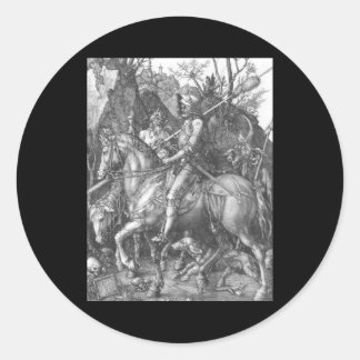 Albrecht Durer Knight Death and the Devil Ronde Sticker