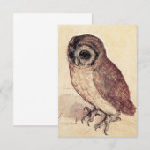 Albrecht Durer les invitations de petit hibou (Devant / Derrière)