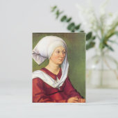 Albrecht Durer - Portret van Barbara Durer, gebore Briefkaart (Staand voorkant)