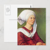 Albrecht Durer - Portret van Barbara Durer, gebore Briefkaart (Voorkant / Achterkant)