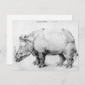 Albrecht Durer Rhinoceros Briefkaart (Voorkant / Achterkant)