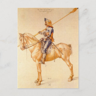 Albrecht Durer - Rider in het harnas Briefkaart