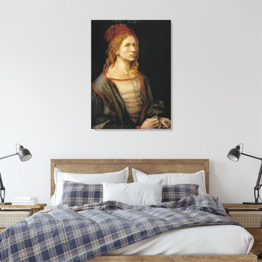 Albrecht Durer Self Portrait 1493 Canvas Afdruk (Insitu (Slaapkamer))