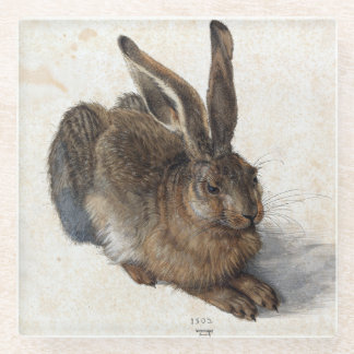 Albrecht Dürer, Young Hare, 1502 Glazen Onderzetter