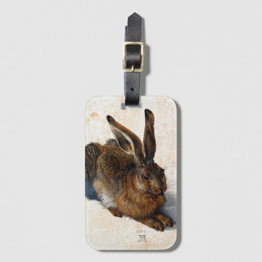 Albrecht Dürer Young Hare Bagagelabel (Voorkant (verticaal))