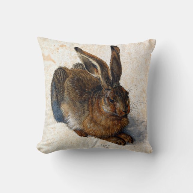 Albrecht Durer Young Hare Kussen (Voorkant)