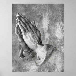 ALBRECHT DURER'S PRAYING HANDS 1508 POSTER