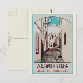 Albufeira, afbeelding van Algarve Portugal Briefkaart