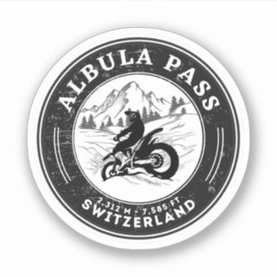 Albula pas zwitserse-alpen motorrit sticker