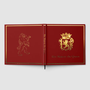 Album photo scrapbook en feuille d'or Lion Royal