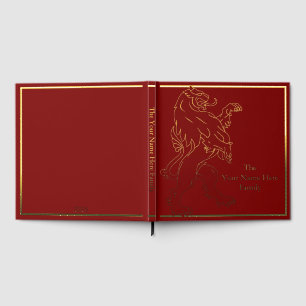 Album photo scrapbook en feuille d'or Lion Royal