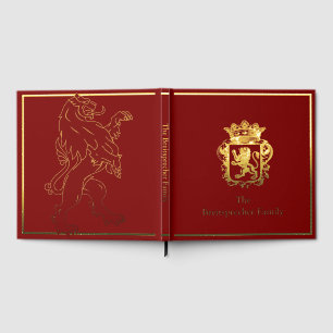 Album photo scrapbook en feuille d'or Lion Royal