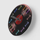 Album vinyle Retro LP Boho Round Horloge (Angle)