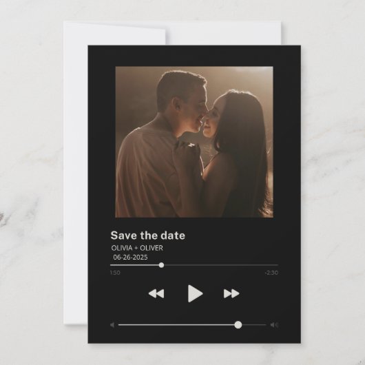 Albumcover slaat de datum op save the date (Voorkant)