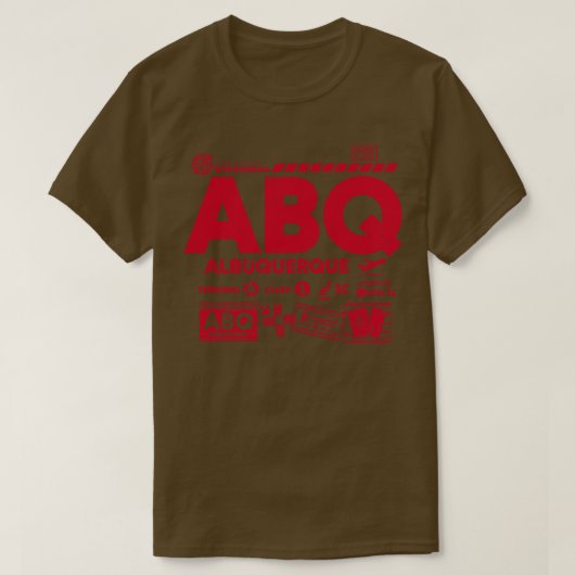  Albuquerque ABQ Airport Code Reisdag Re T-shirt (Design voorkant)